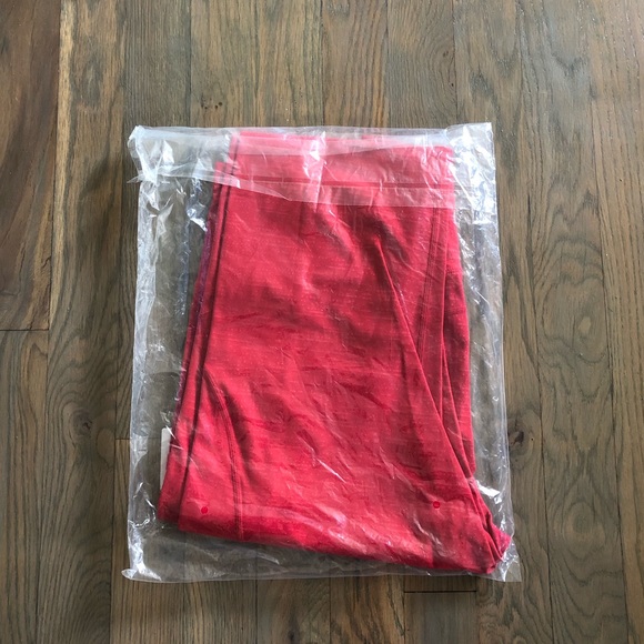 ZYIA Pants & Jumpsuits Zyia Red Lined Battleship Pocket Drawstring